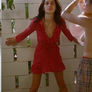 Realisation Alexandra red star dress size small